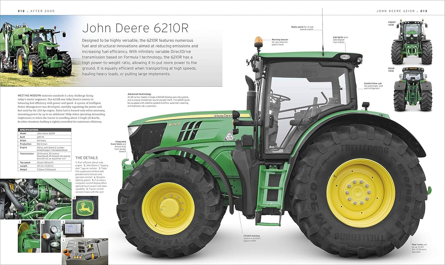 The Tractor Book: The Definitive Visual History - DK Definitive Transport Guides (Hardback)