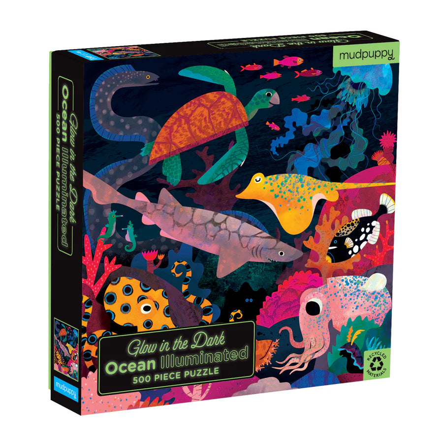 Ocean Illuminated 500 Piece Glow in the Dark Family Puzzle (Jigsaw Products)