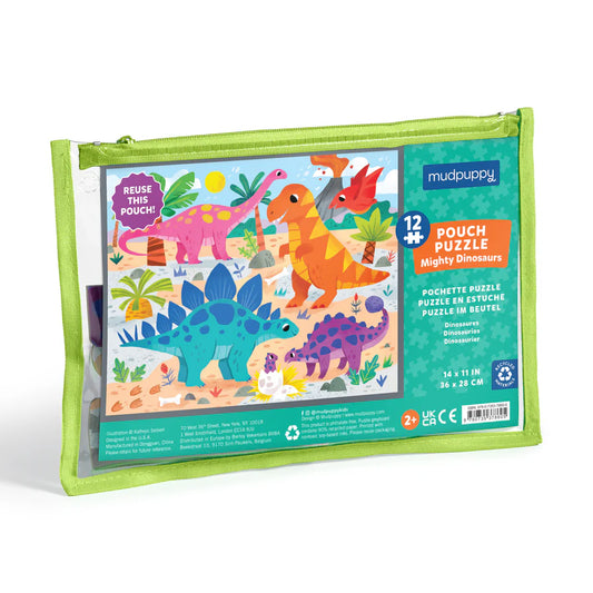 Mighty Dinosaurs 12 Piece Pouch Puzzle (Jigsaw Products)