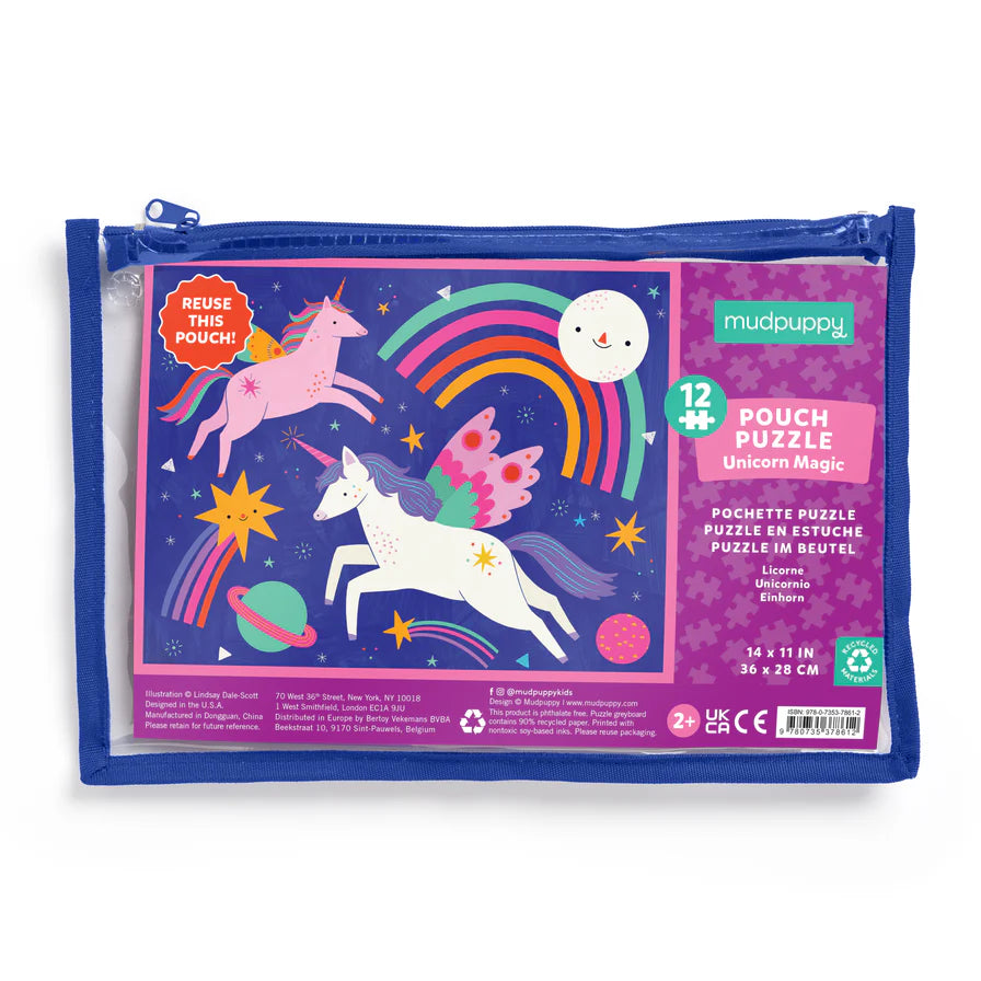 Unicorn Magic 12 Piece Pouch Puzzle (Jigsaw Products)