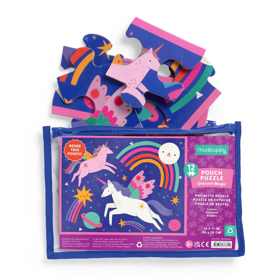 Unicorn Magic 12 Piece Pouch Puzzle (Jigsaw Products)