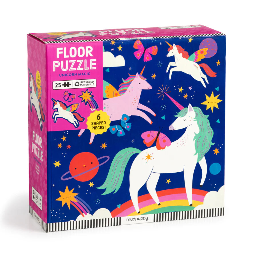 Unicorn Magic 25 Piece Floor Puzzle with Shaped Pieces (Jigsaw Products)