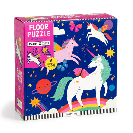 Unicorn Magic 25 Piece Floor Puzzle with Shaped Pieces (Jigsaw Products)