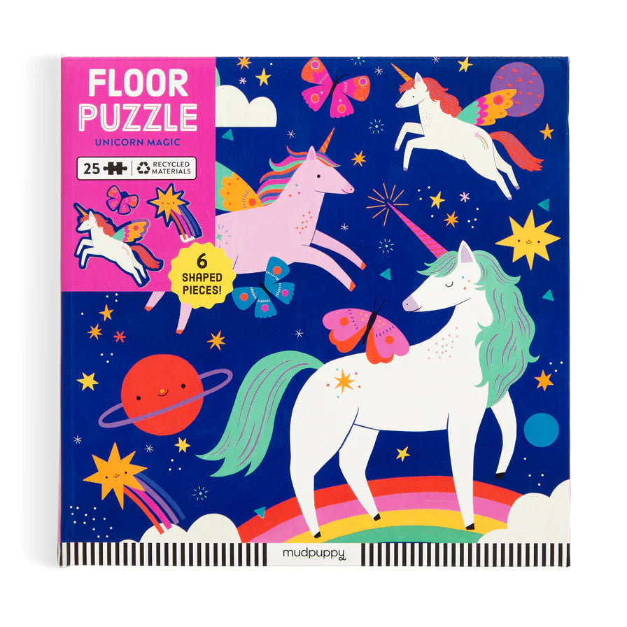 Unicorn Magic 25 Piece Floor Puzzle with Shaped Pieces (Jigsaw Products)