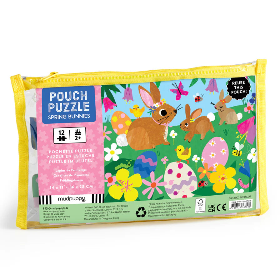 Spring Bunnies 12 Piece Pouch Puzzle (Jigsaw Products)
