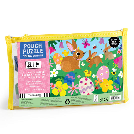 Spring Bunnies 12 Piece Pouch Puzzle (Jigsaw Products)