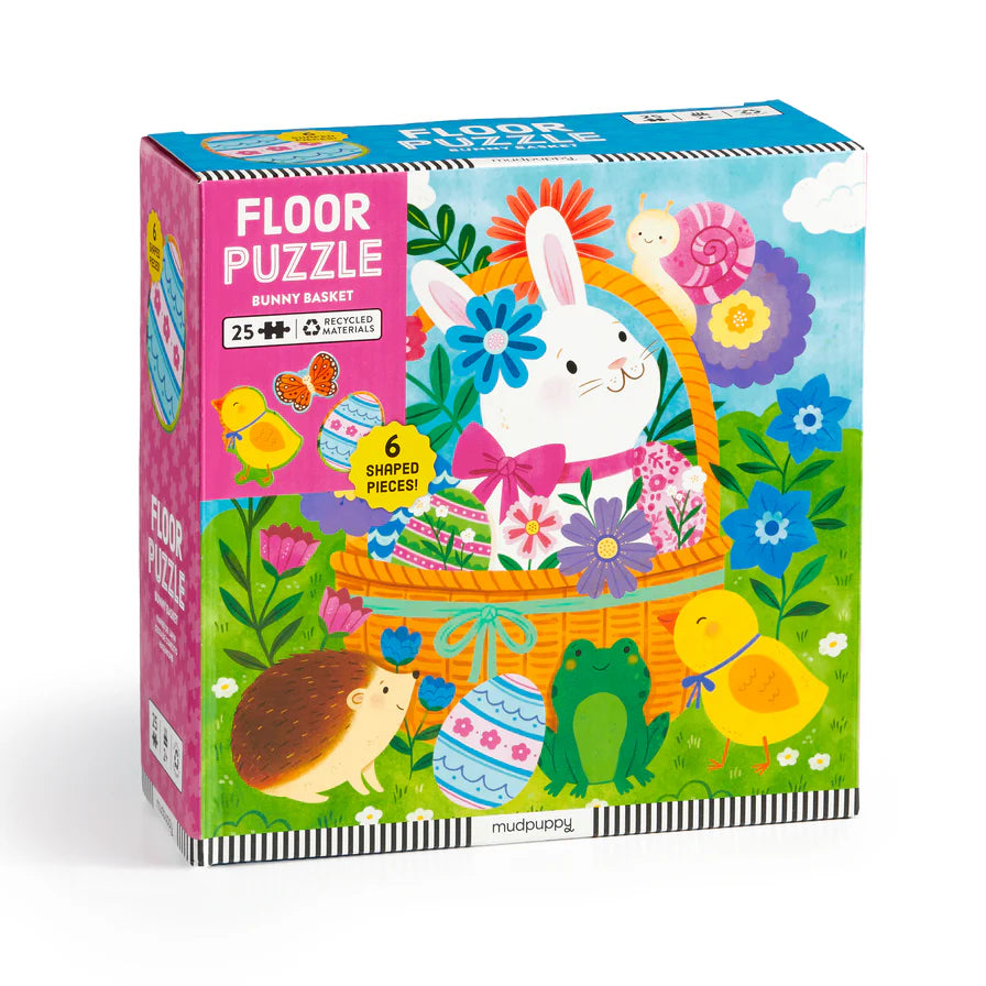Bunny Basket 25 Piece Floor Puzzle with Shaped Pieces (Jigsaw Products)