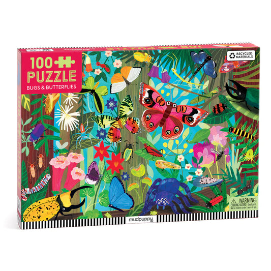 Bugs & Butterflies 100 Piece Puzzle (Jigsaw Products)