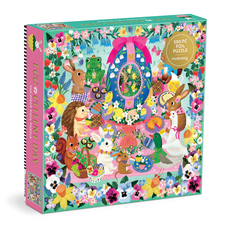 Egg-cellent Day 500 Piece Foil Family Puzzle (Jigsaw Products)