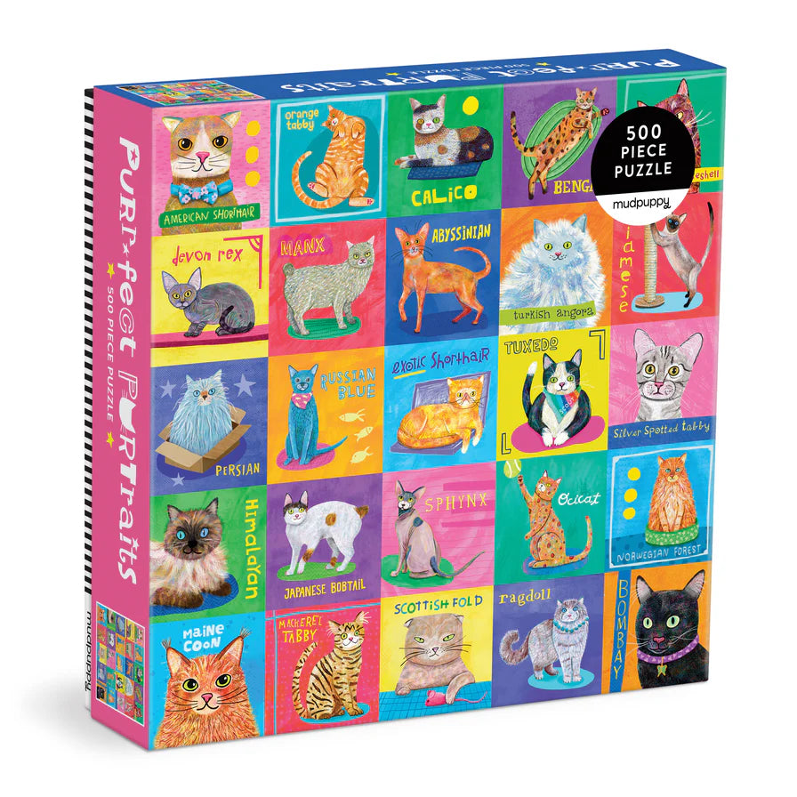 Purr-fect Portraits 500 Piece Family Puzzle (Jigsaw Products)