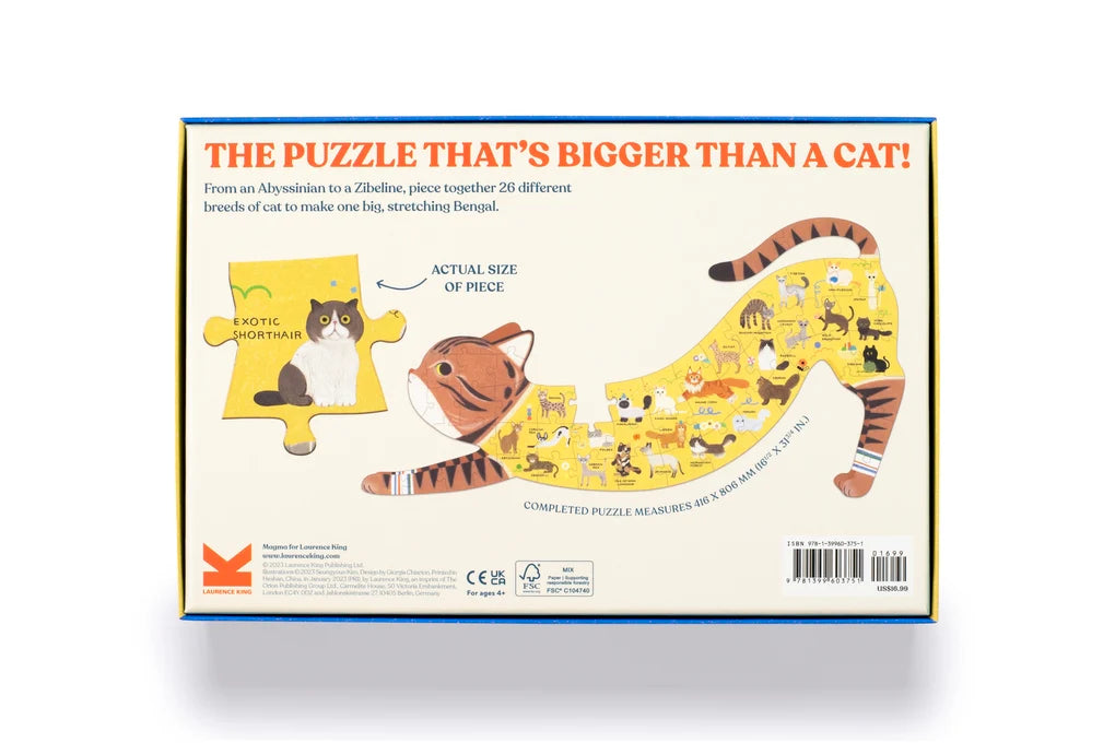 The A–Z of Cats - The jigsaw puzzle that's shaped like a cat!