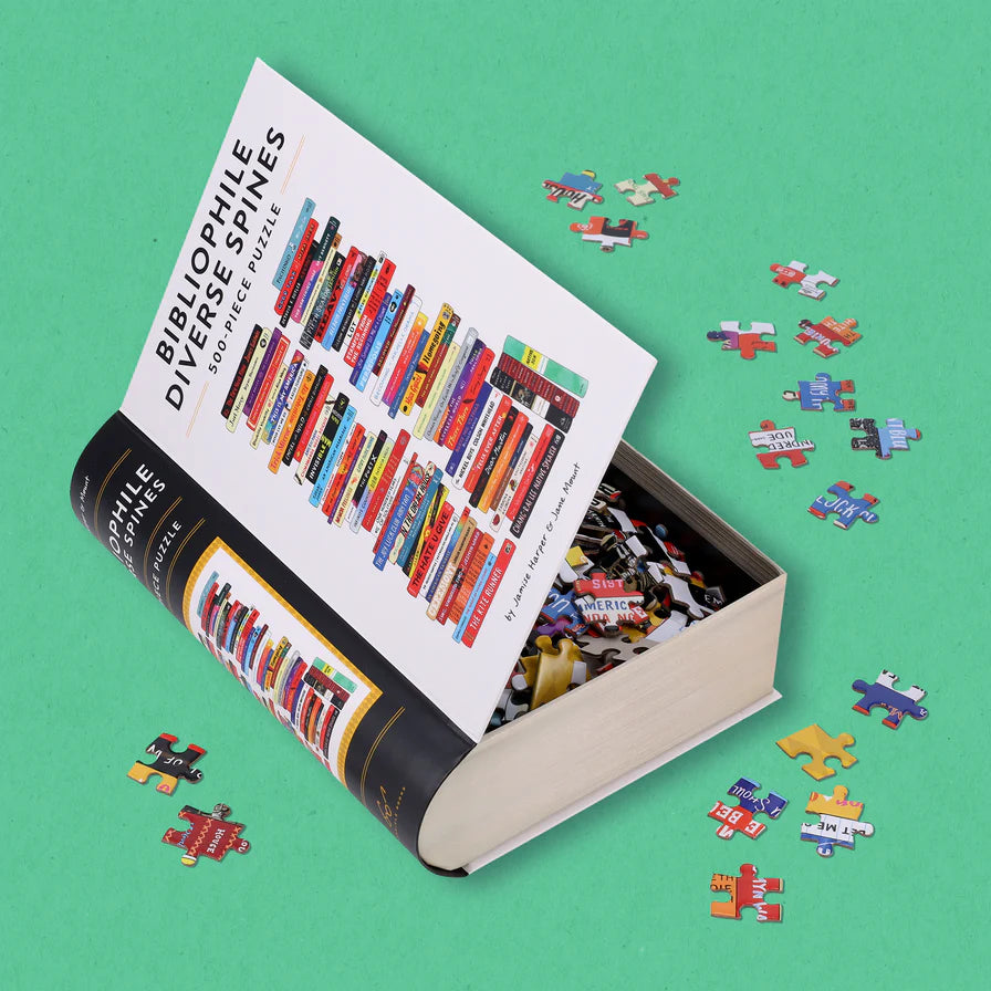Bibliophile Diverse Spines 500-Piece Puzzle (Jigsaw Products)
