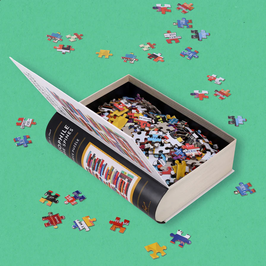 Bibliophile Diverse Spines 500-Piece Puzzle (Jigsaw Products)