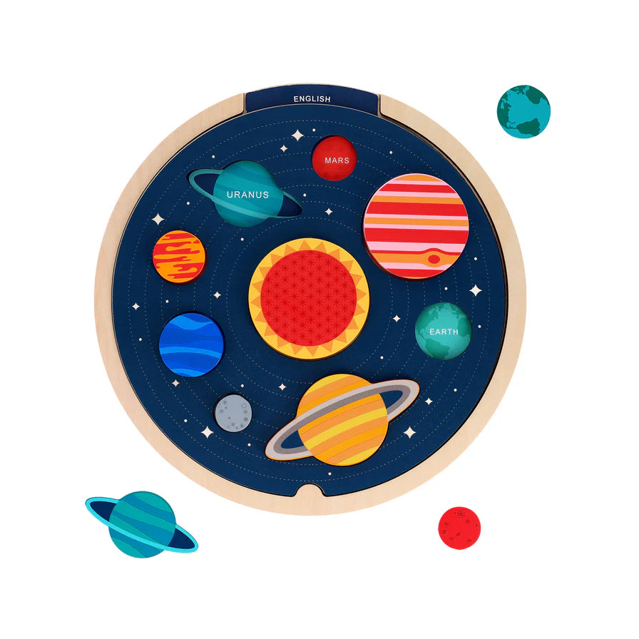Multi-Language Solar System Wooden Tray Puzzle (Jigsaw Products)