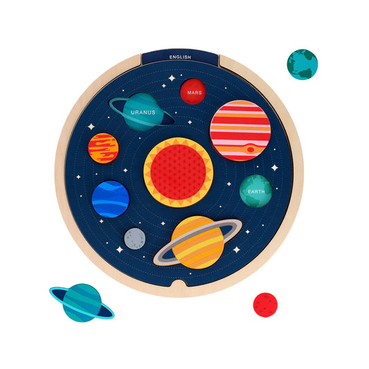 Multi-Language Solar System Wooden Tray Puzzle (Jigsaw Products)