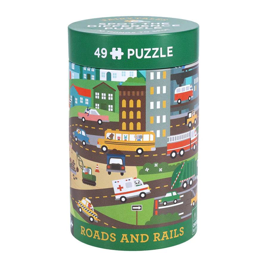 Spot the Difference Puzzle: Roads and Rails CDU of 6 (Jigsaw Products)