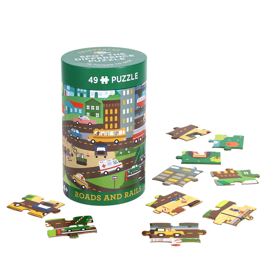 Spot the Difference Puzzle: Roads and Rails CDU of 6 (Jigsaw Products)