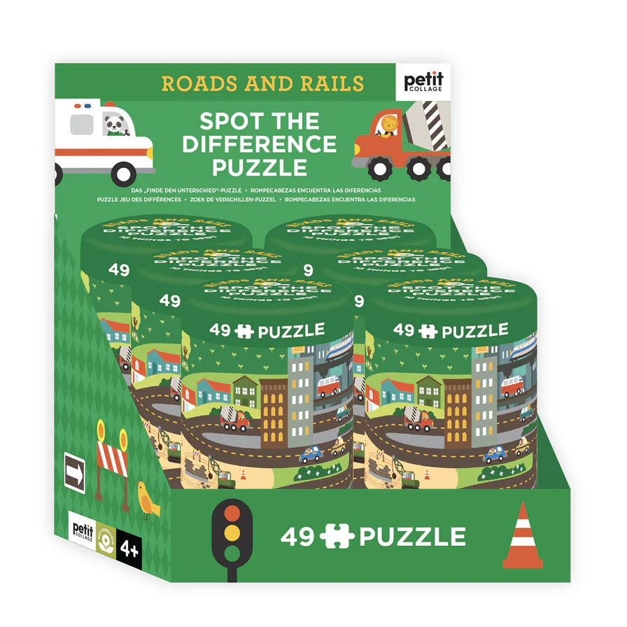 Spot the Difference Puzzle: Roads and Rails CDU of 6 (Jigsaw Products)