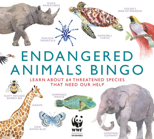 Endangered Animals Bingo - Learn About 64 Threatened Species That Need Our Help