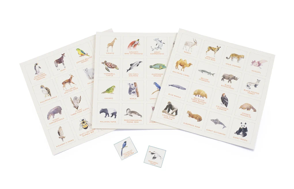 Endangered Animals Bingo - Learn About 64 Threatened Species That Need Our Help