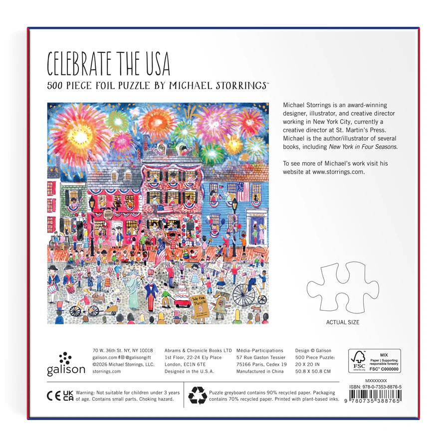 Michael Storrings Celebrate The USA 500 Piece Foil Puzzle (Jigsaw Products)