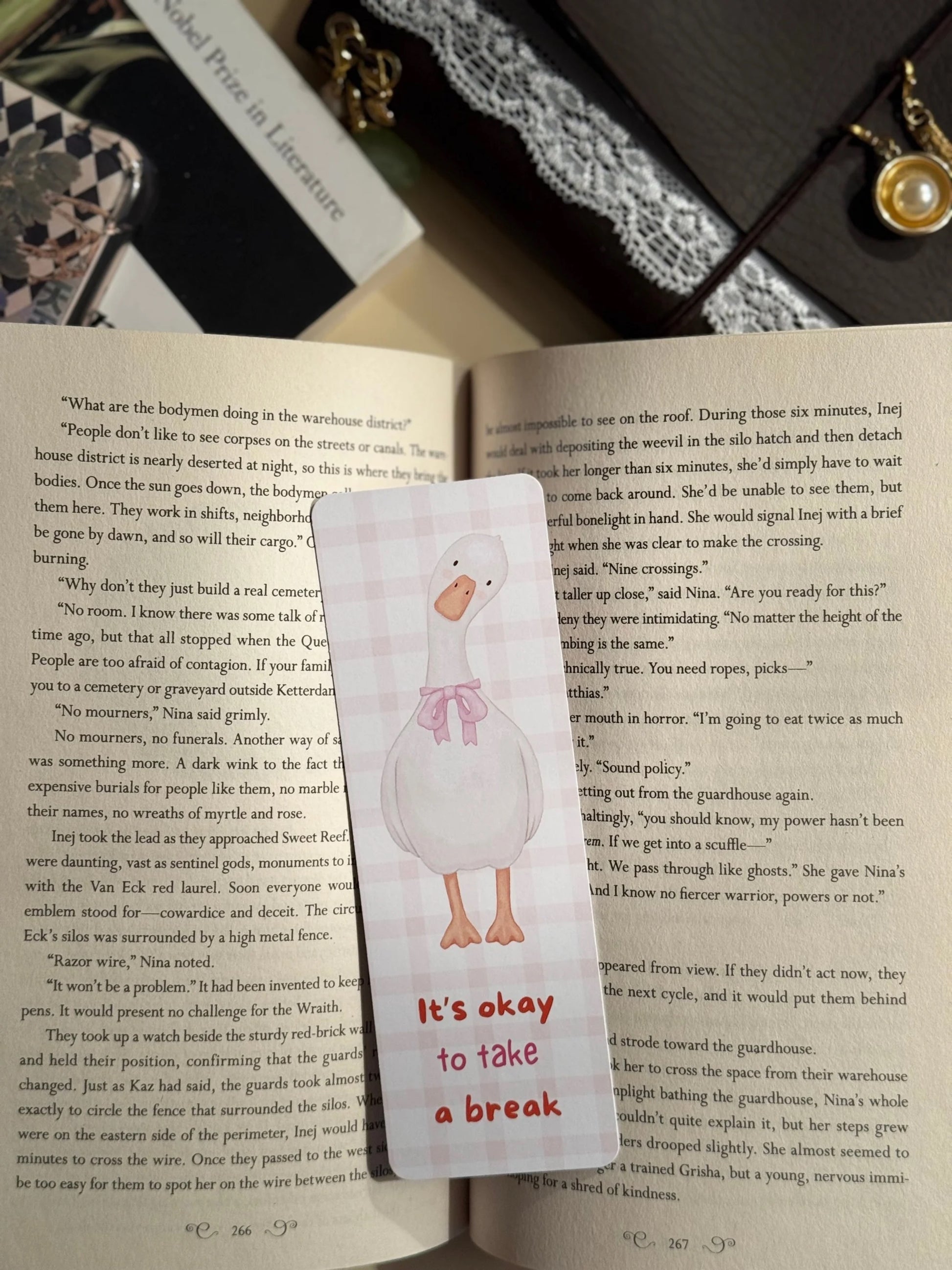 It's Okay To Take A Break Duck Bookmark image 1