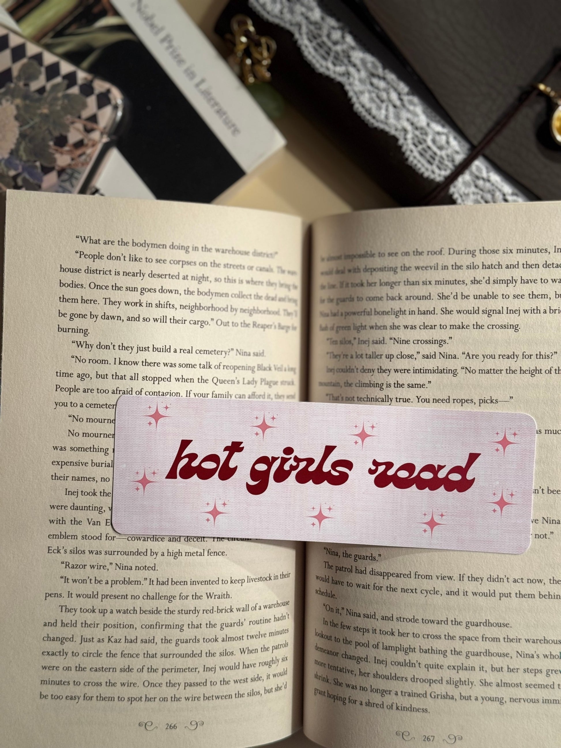 Hot Girls Read (pink & red) Bookmark image 1