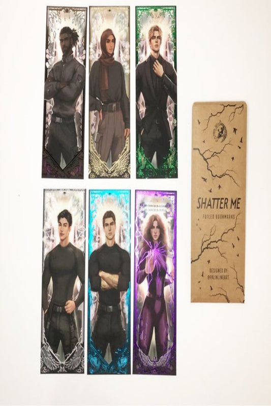 Shatter Me series foiled bookmarks