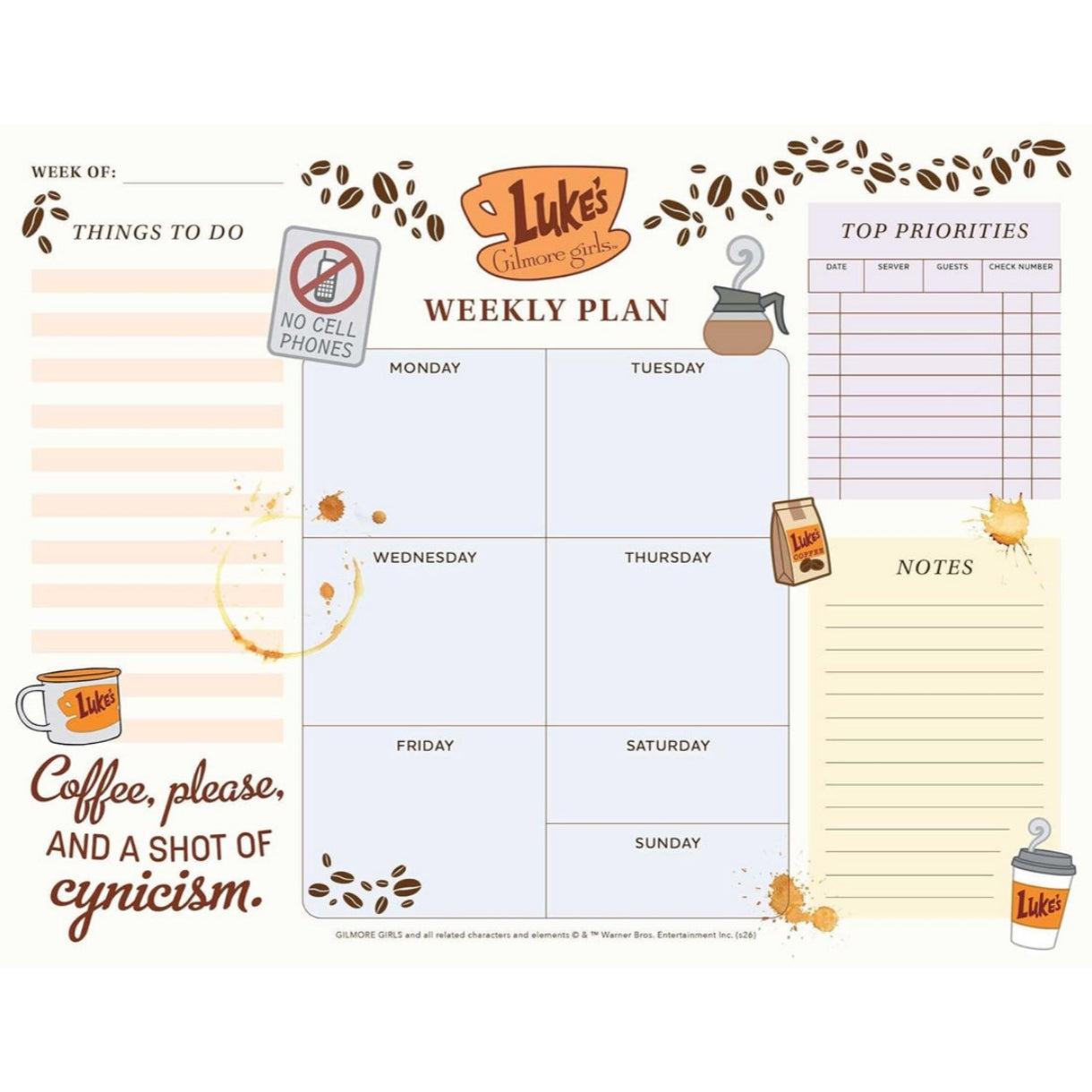 Gilmore Girls Weekly Planner Notepad (Paperback)